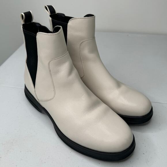 Cole Haan Original Grand White Leather Chelsea Boots, Women's Size 8 - Picture 2 of 10